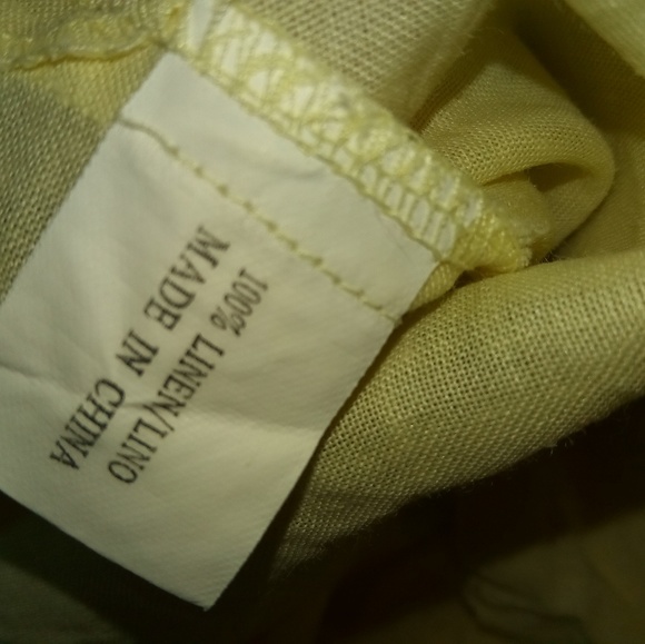 Liberty L Buttercup Yellow Linen Shirt Top - Picture 4 of 5
